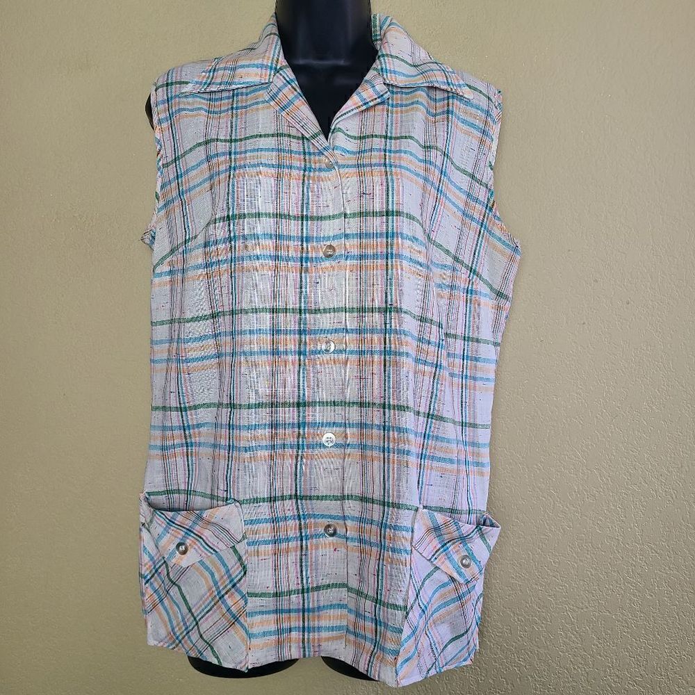 Vintage Laura Mae Life Press Sleeveless Top